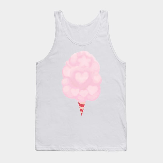 Cotton Candy, Hearts and Star Tank Top by LillyR